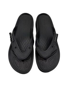 Crocs Womens Black Flip Flop Sandals Size W9/M7 Lightweight Comfort